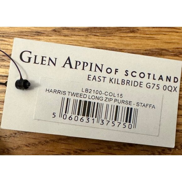 Glen Appin of Scotland Ladies Harris Tweed Long Wallet MacLeod Tartan NEW - Picture 6 of 7